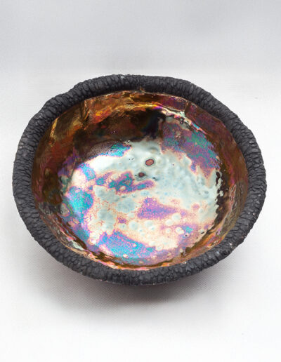 Plat Raku cuivre