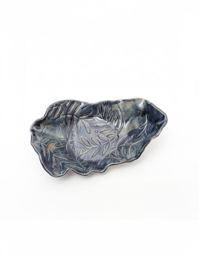 Plat creux émail bleu foncé HT