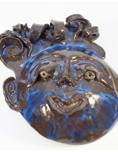 Masque grès boucle émail bleu nuit