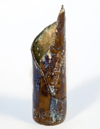 Vase grès émail brut